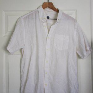 Linen short sleeve button down